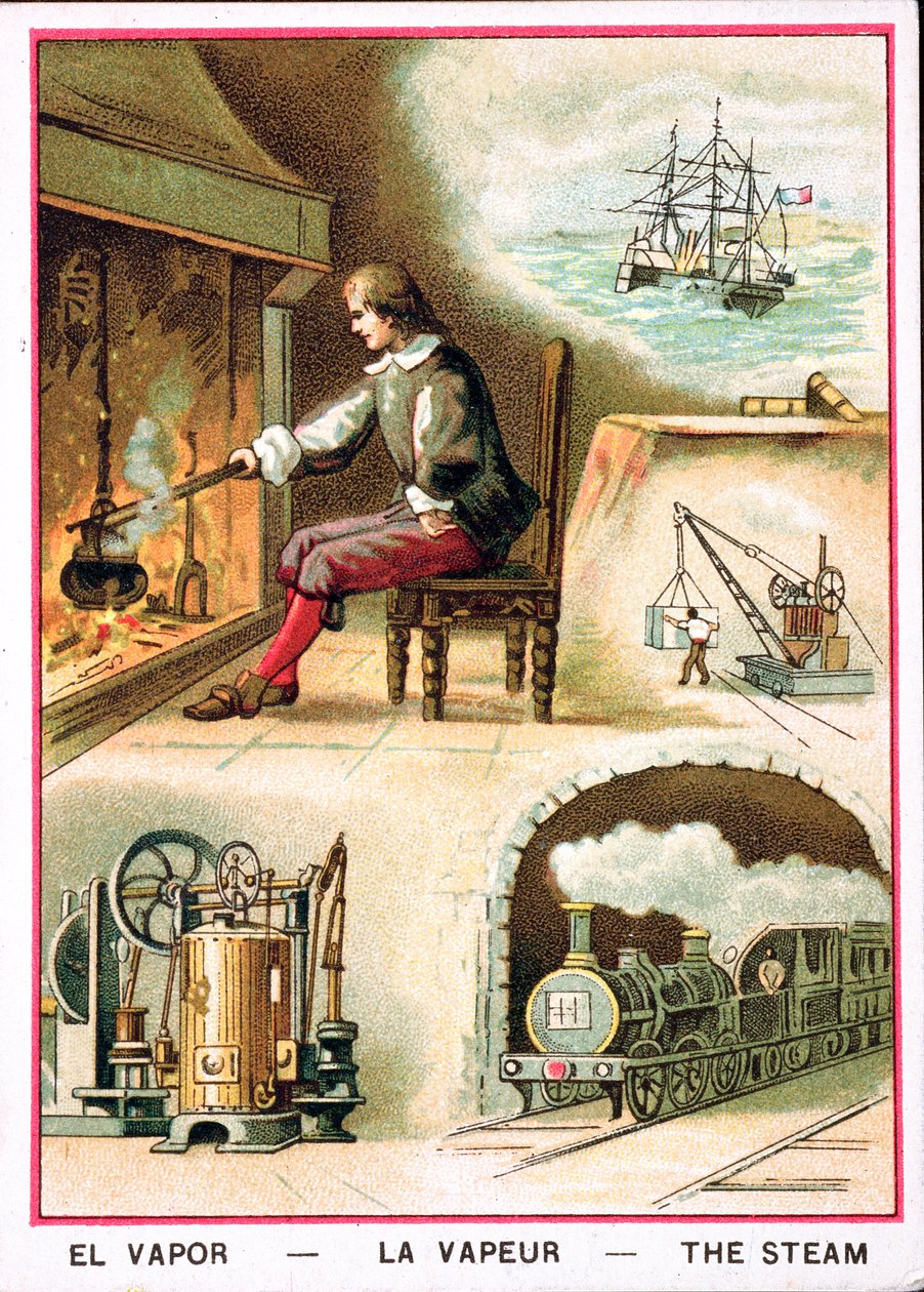 James Watt (1736-1819) a různá použití páry od French School