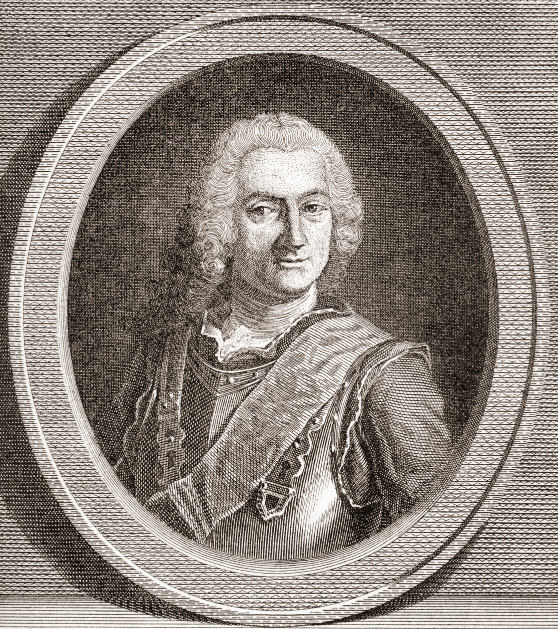 Jean-Baptiste François Desmarets, 1682 1762. Markýz z Maillebois. Maršál Francie. Z Les Heures Libres vydané v roce 1908. od French School