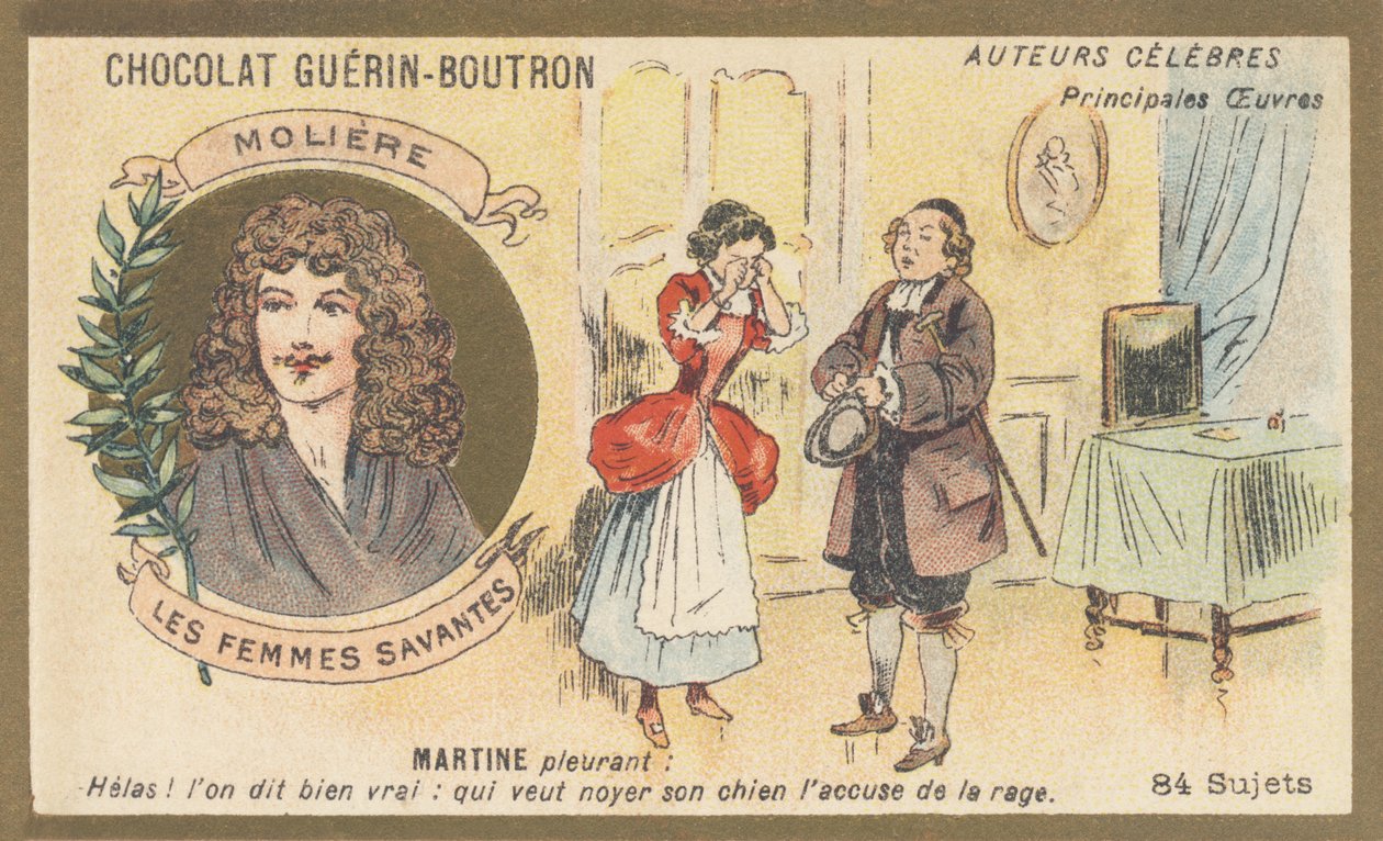 Jean-Baptiste Poquelin dit Moliere (1622-1673), francouzský komik a dramatik, autor „Les Femmes savantes“ (1672) od French School