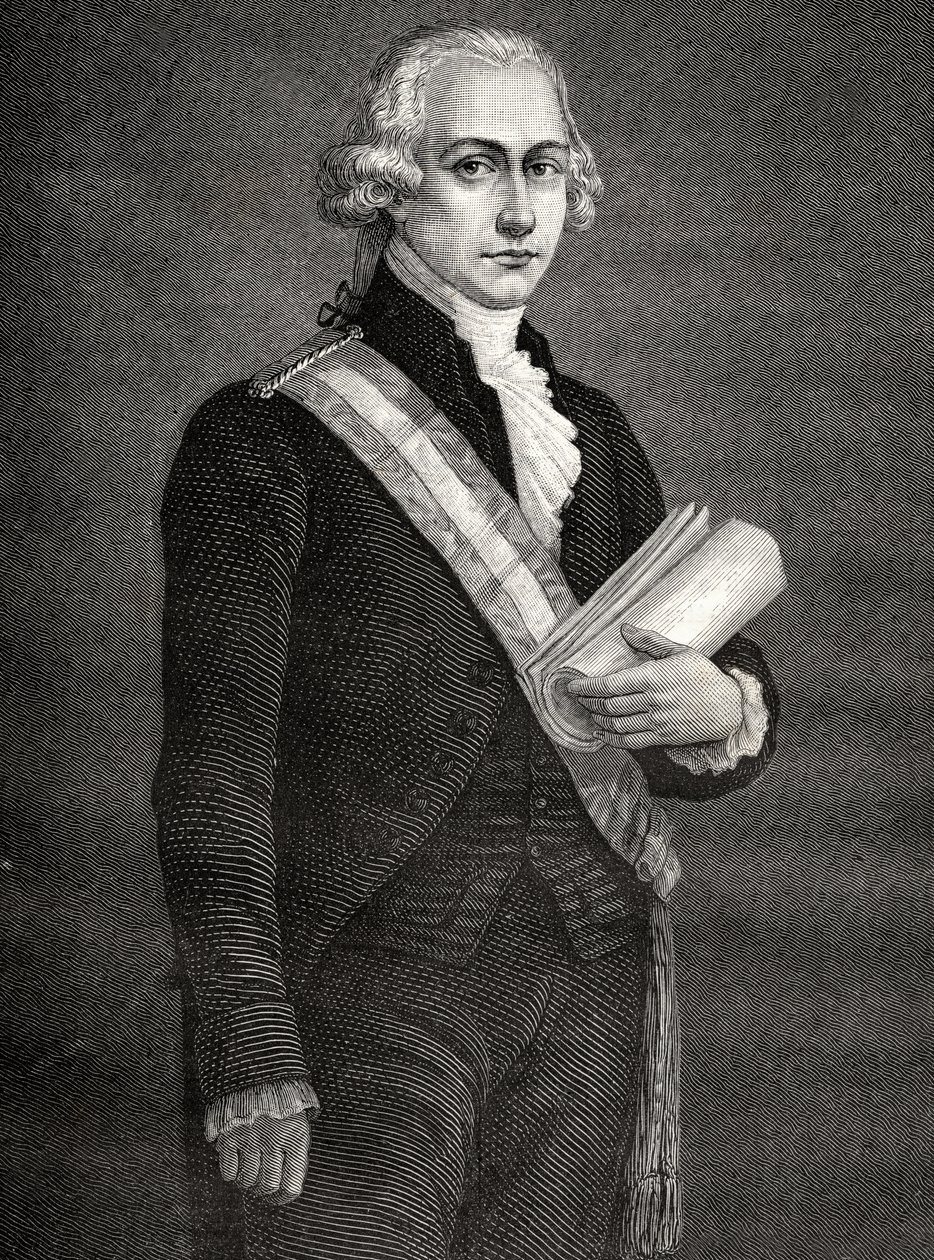 Jean-Nicolas Pache, z „Histoire de la Revolution Francaise“ od Louise Blanca (1811-82) od French School
