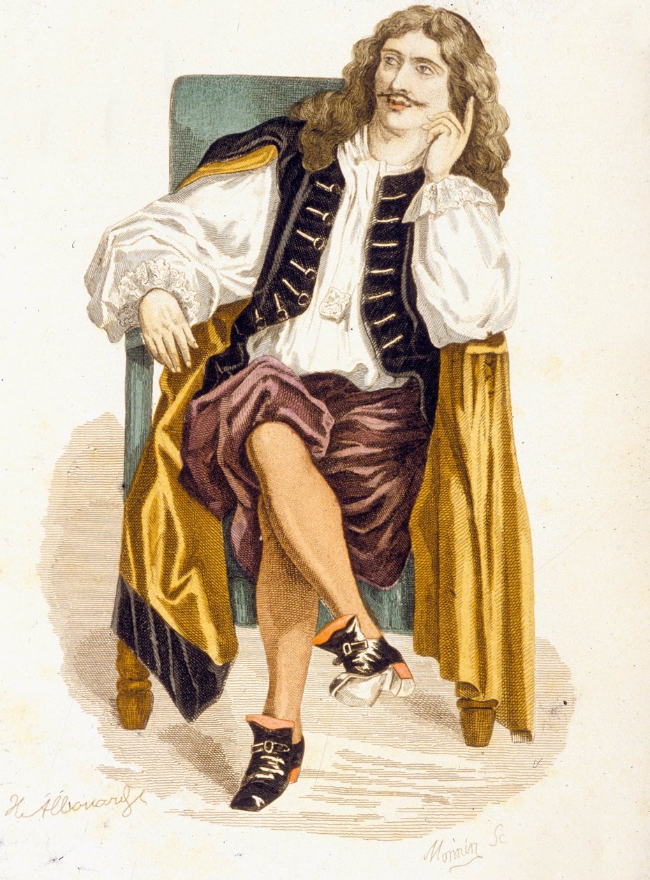 Jean Baptiste Poquelin, nebo „Moliere“ (barva lito) od French School