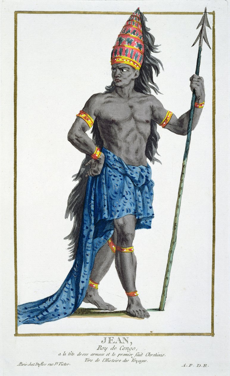 Jean, král Konga, ryl Pierre Duflos (1742-1816), 1780 (mědirytina) od French School
