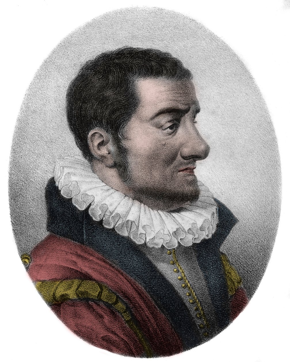 Jean Passerat (1534-1602) anglický politický satirik a básník - rytina - od French School