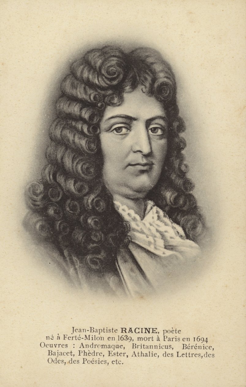 Jean Racine (1639-1699), francouzský dramatik (litografie) od French School