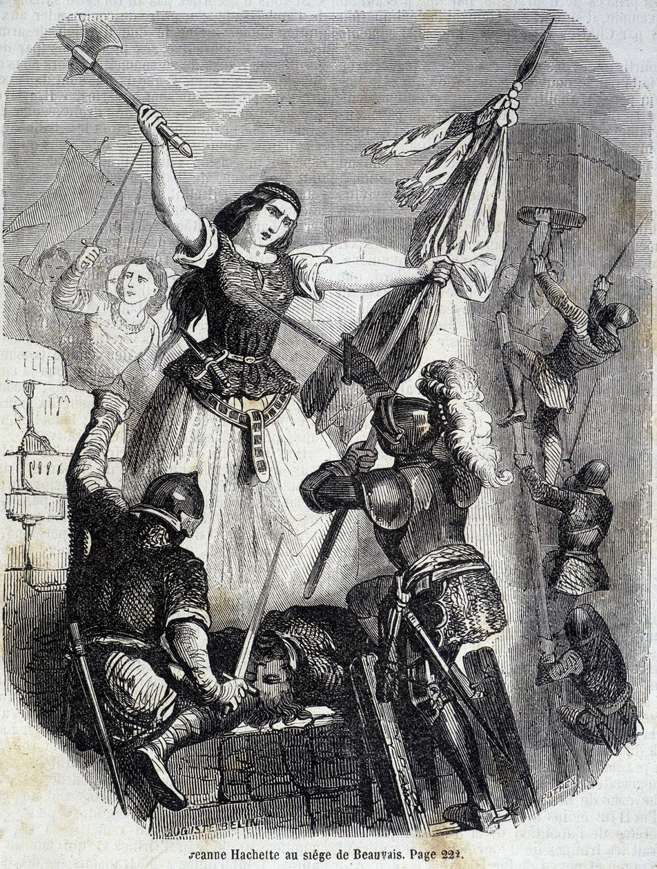 Jeanne Hachette v Beauvais v roce 1472 - v „Histoire de France“ od L.-P. Anquetil od French School