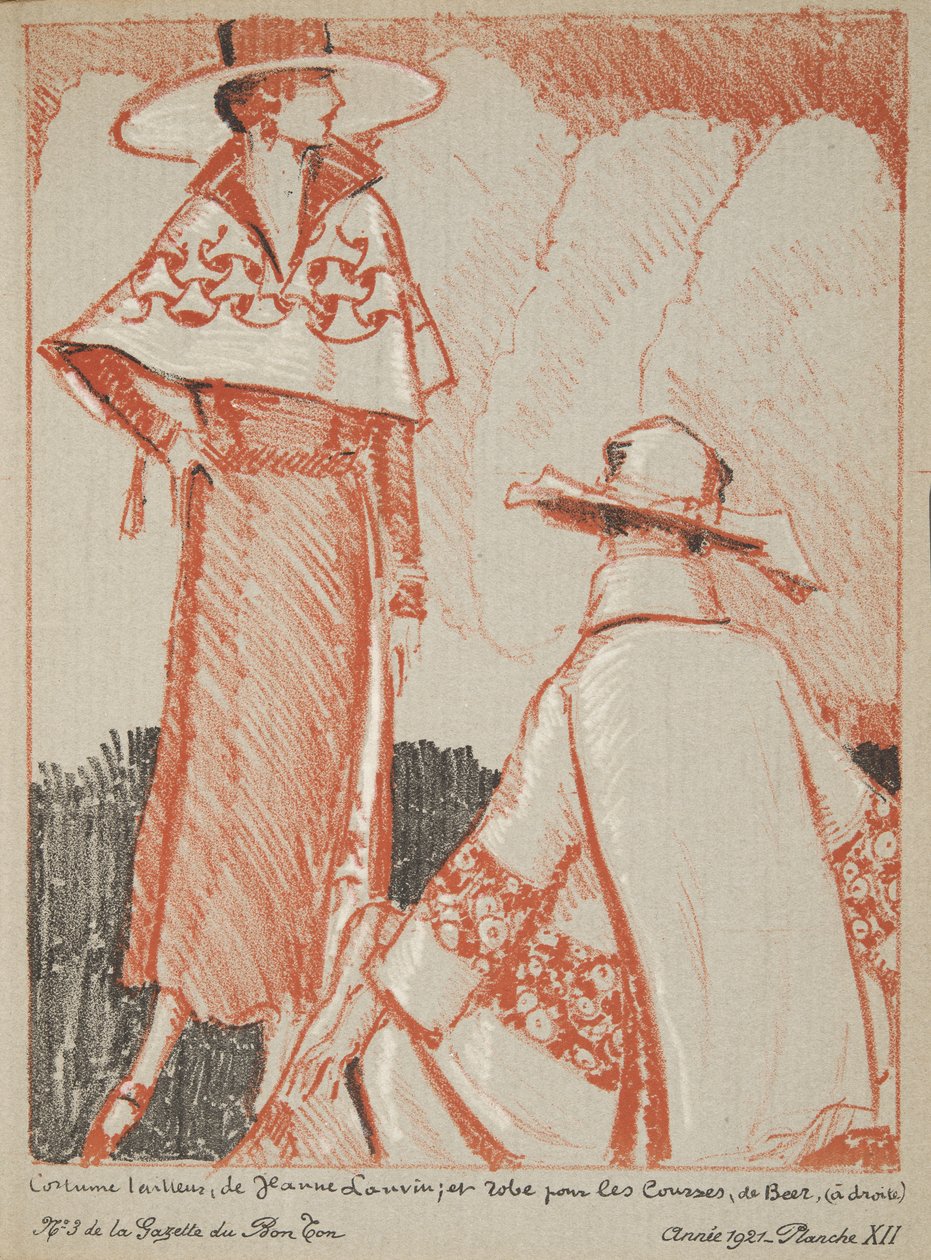 Jeanne Lanvin et etc z kolekce módních talířů od French School
