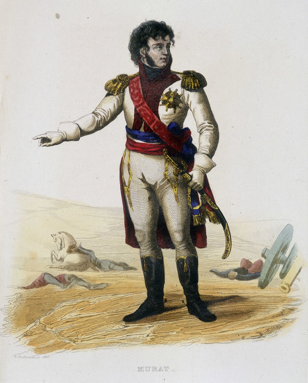 Joachim Murat (Gioacchino Murat) (1767-1815), Marechal Francie a král Neapole - v „Plutarque Francais““ od French School