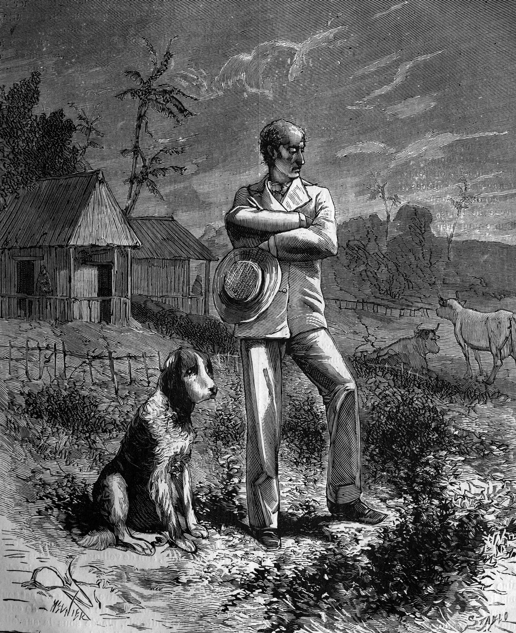Joseph Lakanal (1762 - 1845), francouzský politik na své plantáži v Mobile Bay od French School