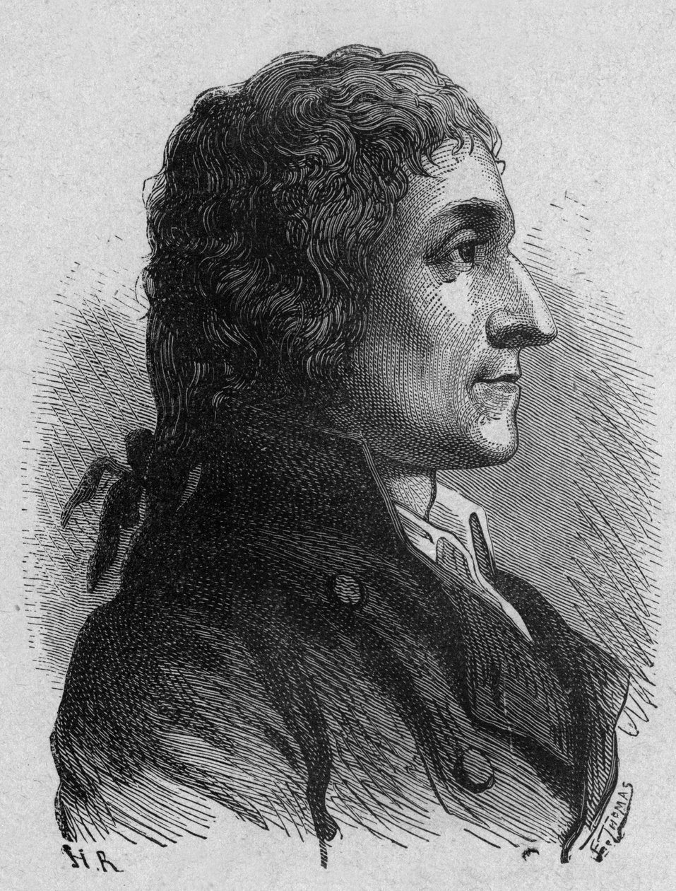 Joseph Louis Proust (1754-1826) francouzský chemik, rytina od French School