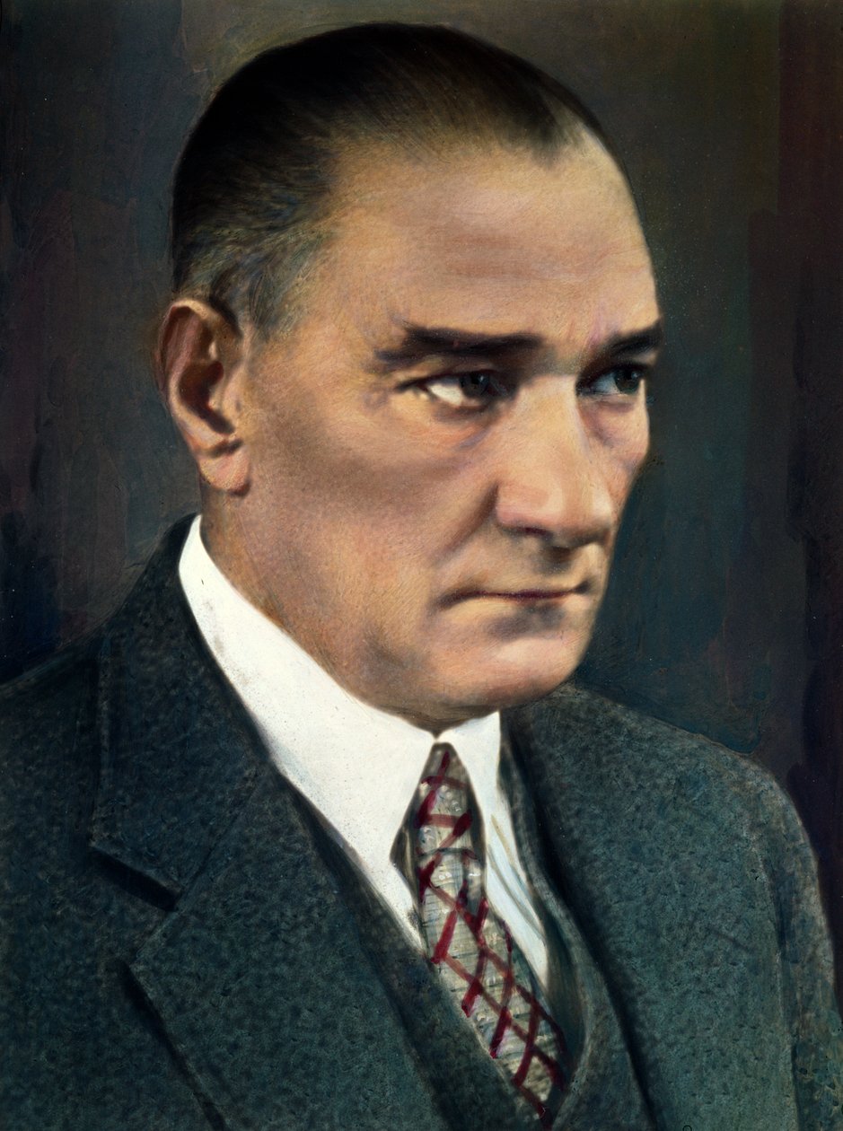 Kemal (Mustapha) Atatürk (1881-1938) c.1925-30 (wc na papíře) od French School
