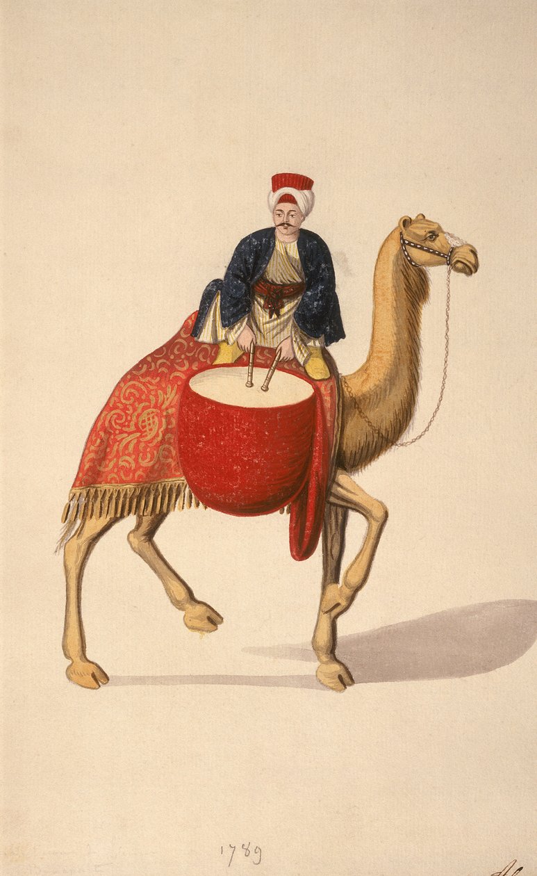 Kettle Drummer, osmanské období, 1789 (wc na papíře) od French School