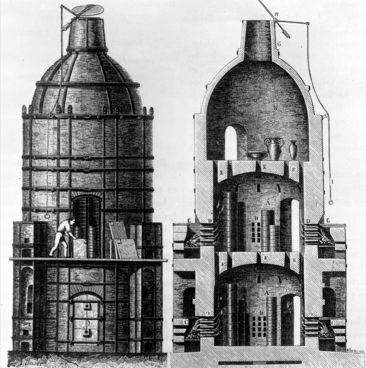 Pec na pečení porcelánu Sevres, 1882 od French School