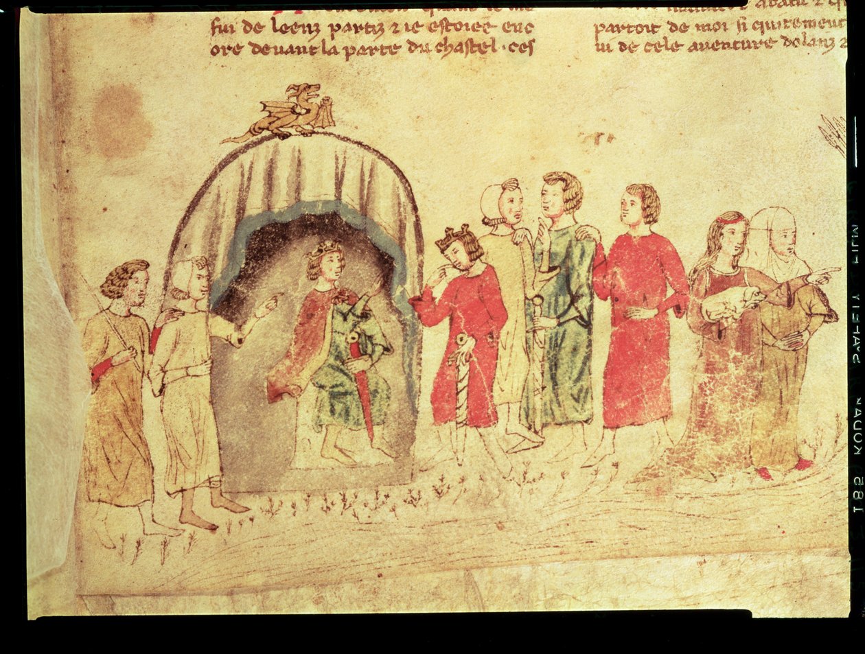 Král Artuš a jeho dvůr, z římského de Meliadus od French School
