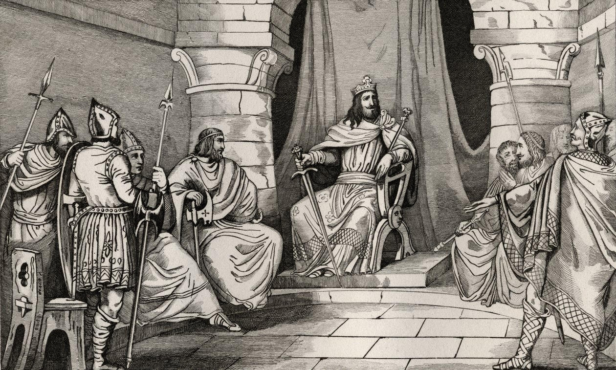 Král Charibert (521-67) v Radě s magistráty, z 