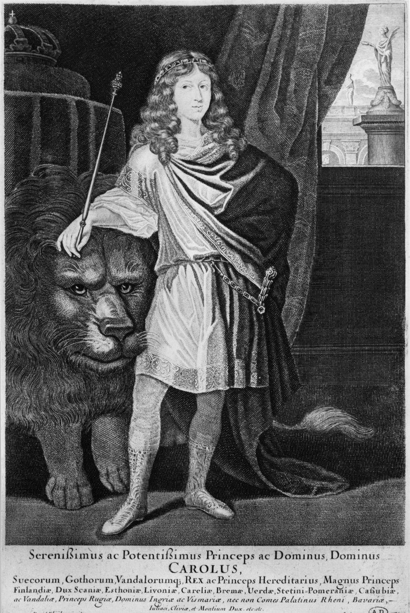 Švédský král Karel XII. (1682-1718), konec 17. století od French School