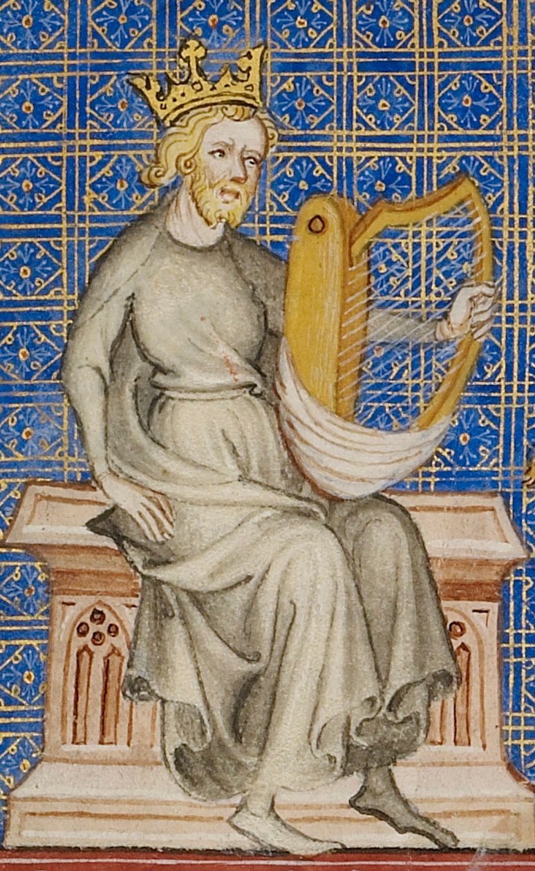 Král David z Bible Historiale, cca 1360-70 od French School