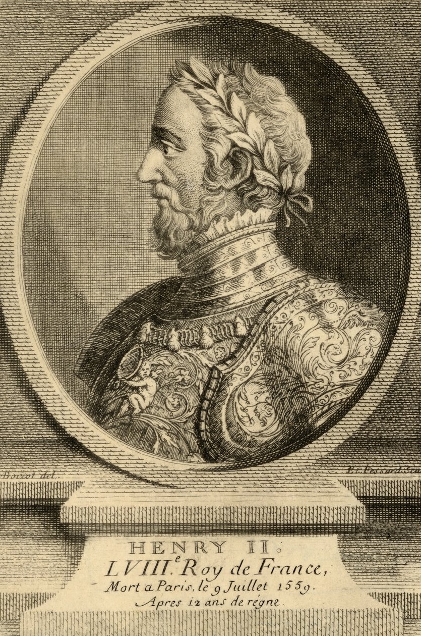 Francouzský král Jindřich II. (1519-59). od French School
