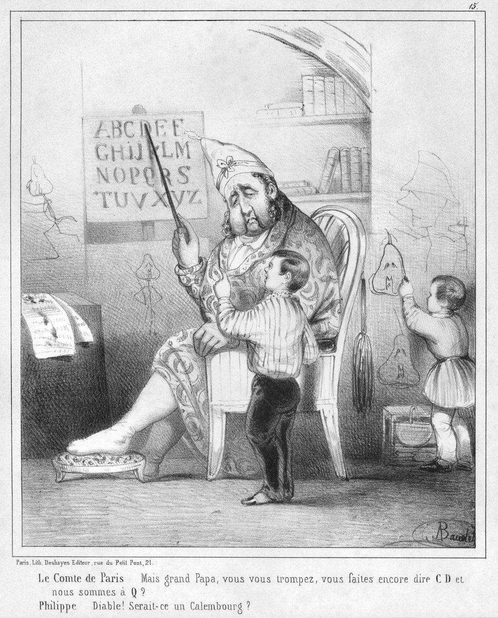 Král Louis-Philippe a jeho vnuk Louis-Philippe Albert dOrleans, Comte de Paris od French School