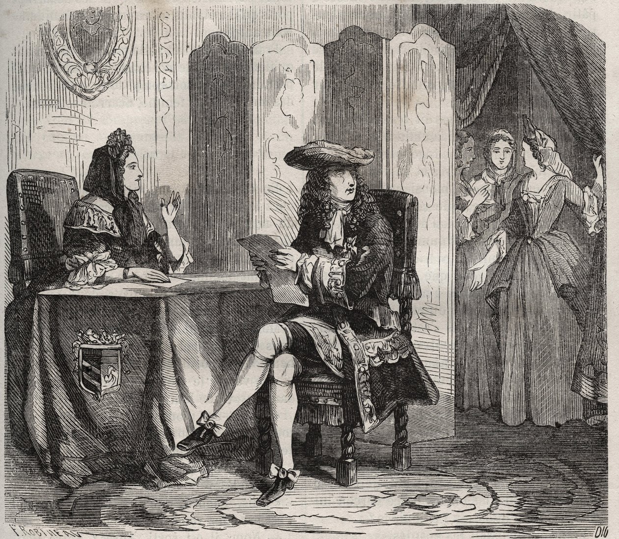 Král Ludvík XIV. (1638-1715) a jeho manželka, markýza z Maintenon (Francoise d