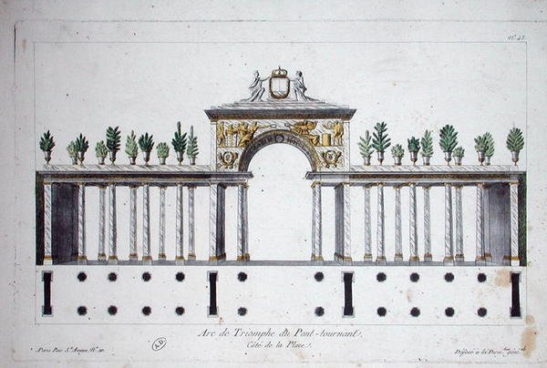 Arc de Triomphe du Pont Tournant (barva lito) od French School