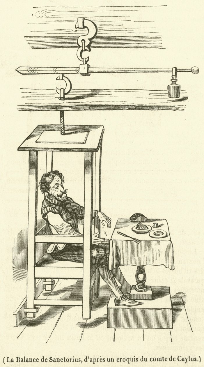 La Balance de Sanctorius (rytina) od French School
