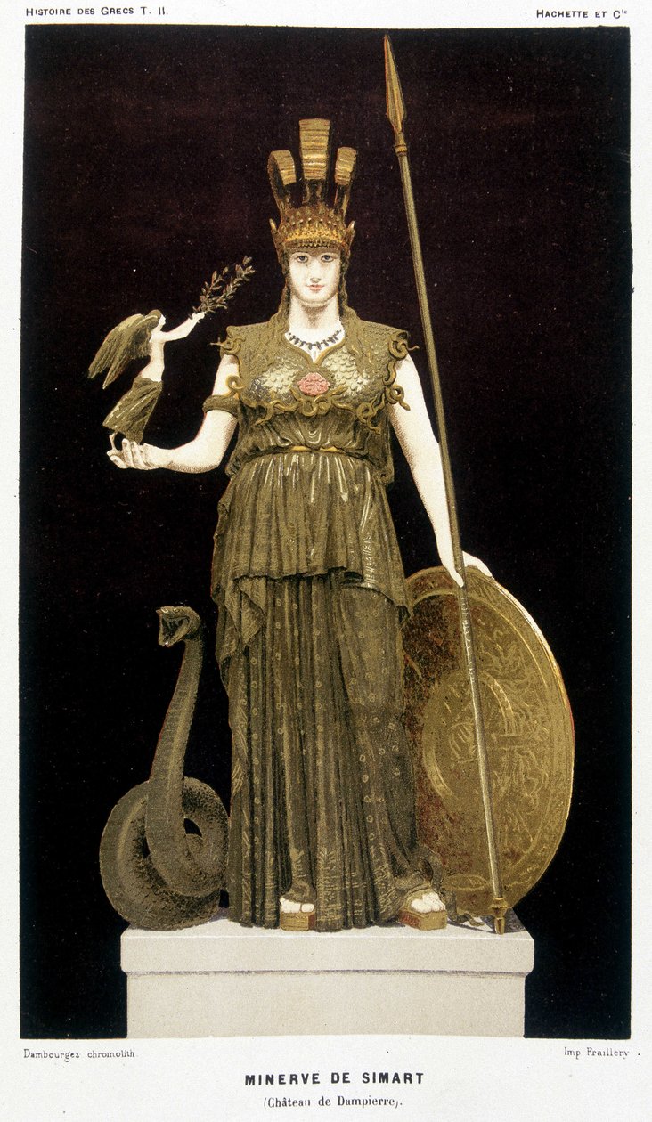 La Minerve de Simart - v „“Historie Řeků”” Victor Duruy 1887. od French School