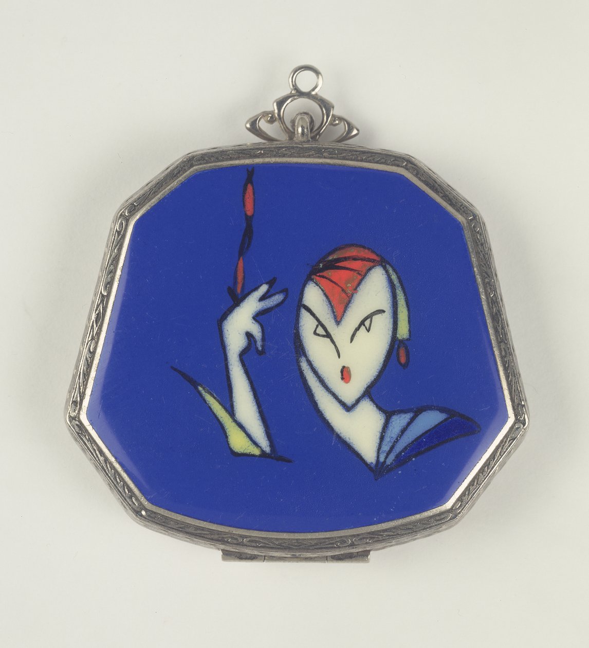 La Mode Femme Fatale Powder Compact, francouzština, 1920-30 (smalt) od French School