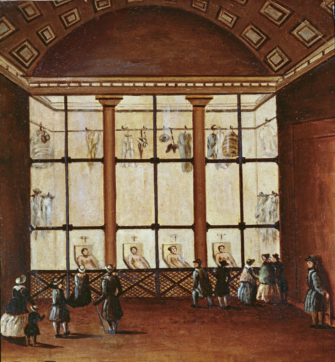 La Morgue, největší márnice v Paříži, 1830-40 od French School