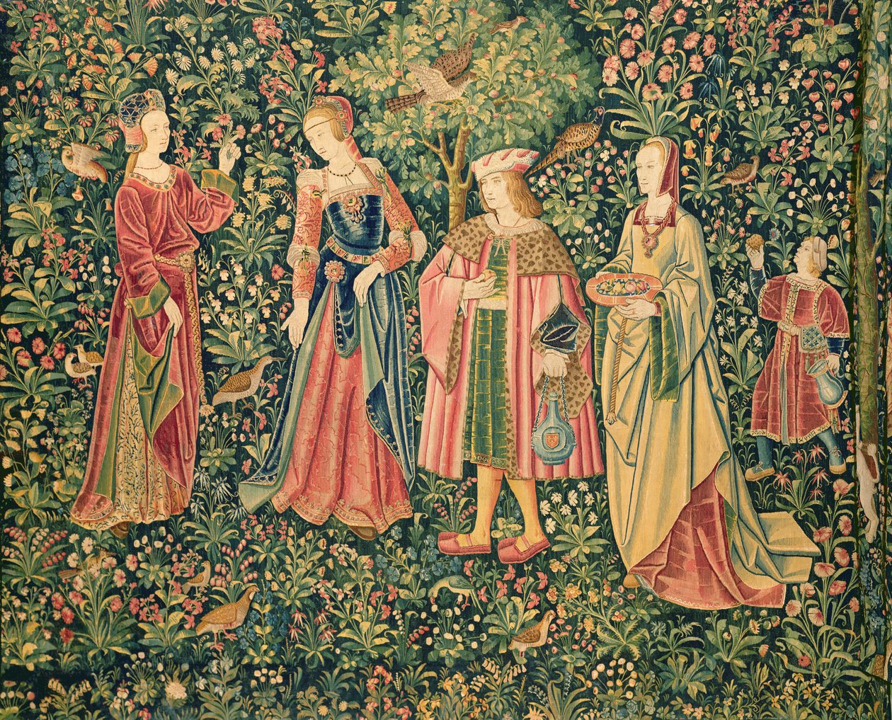 La Vie Seigneuriale: Promenáda, dílna na Loiře, kolem 1500 od French School