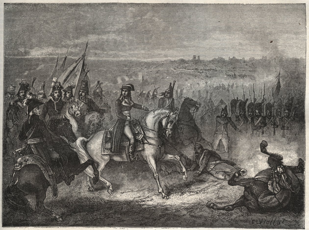 La bitva de Lonato – NAPOLEON U LONATO – Nazývaná také druhá bitva u CASTIGLIONE: Napoleon ve svém italském tažení porazí Rakušany pod vedením Wurmsera a přinutí je ustoupit do Mantovy. 3. srpna 1796 - Nová národní encyklopedie od Maurice La Chara od French School