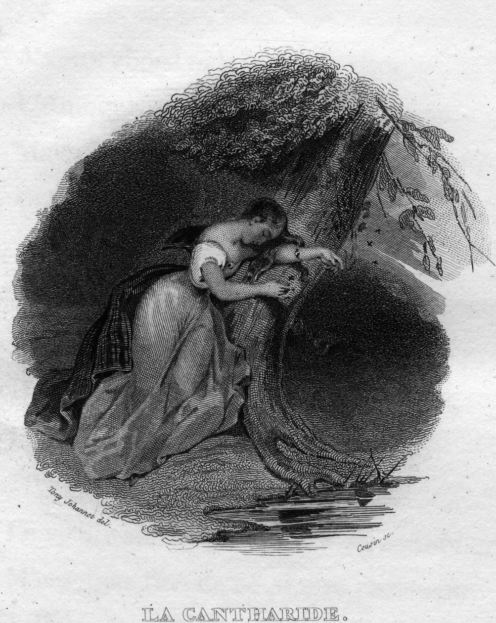 La cantharid Chanson de Beranger v „“Oeuvres Completes““ (1834) od Pierra Jeana de Berangera (1780-1857), francouzského básníka a skladatele. od French School