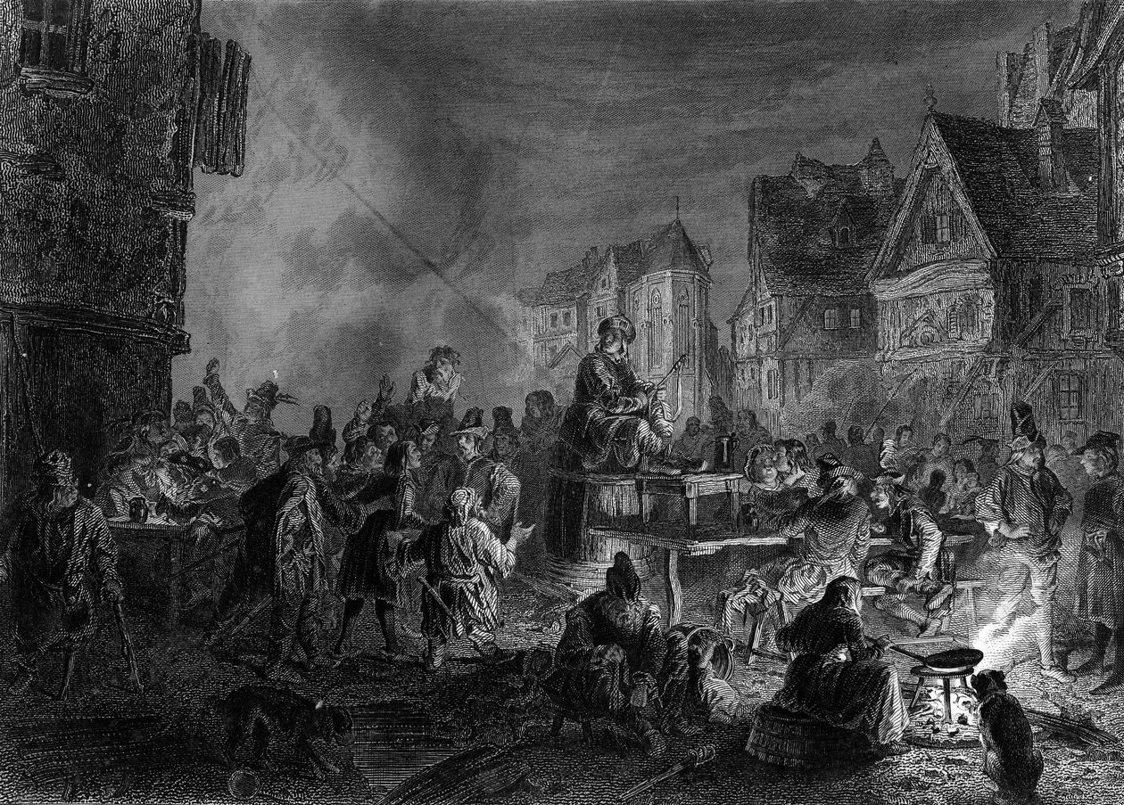 Soud zázraků. V „Notre Dame de Paris“ od Victora Huga. od French School