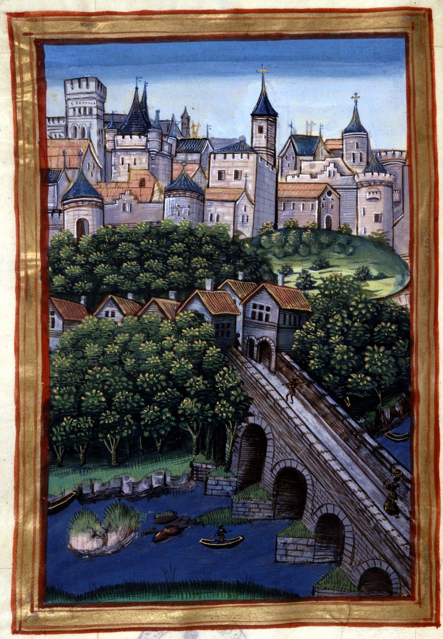 La ville de Lyon - v „“Římský de Palamus, příběh o lvu““ od Simphorian-Champier od French School
