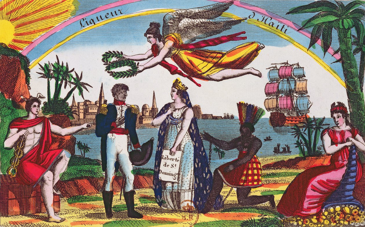 Štítek pro Liqueur dHaiti, kolem roku 1830 od French School