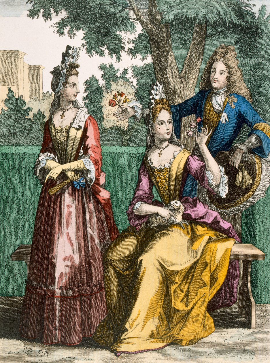 Dámské společenské šaty, 1690 od French School