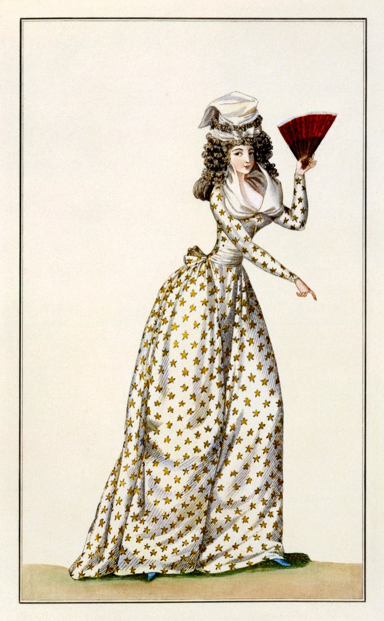 Dámská róba Etoile z Journal of Fashion and Taste, 1791 od French School