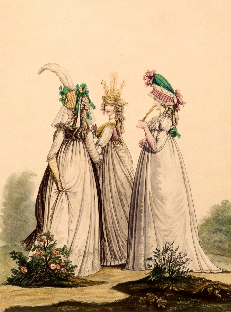 Dámské denní oblečení - Modes Anglaises, 1795 od French School