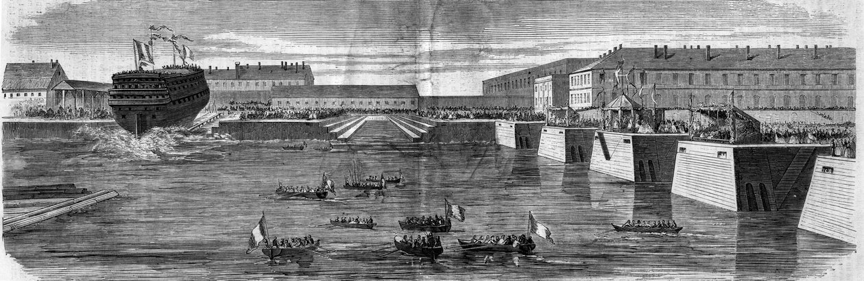 Start lodi má tři mosty „Město Nantes“. Cherbourg, Manche (50) od French School