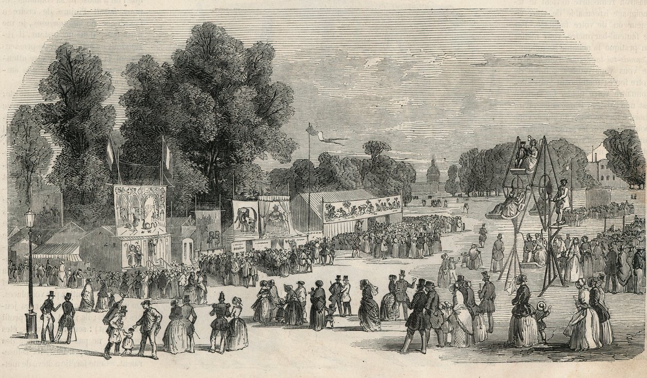 Le Carre Marigny v červnu 1848 v Paříži - rytina v „Tableau-de-Paris“ od Edmonda Texiera 1852 od French School