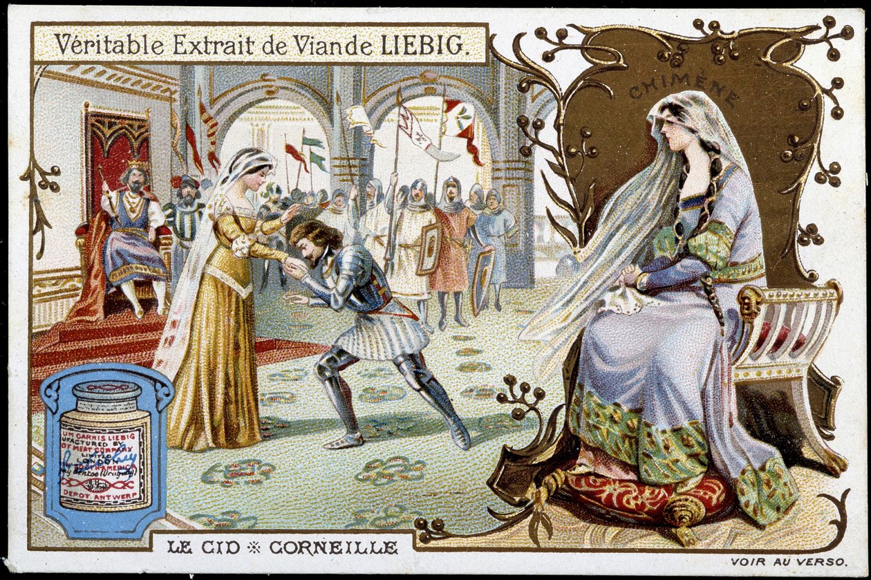 Le Cid de Pierre Corneille (1606 - 1684), chromolitografie Liebig, sd. 19. století od French School