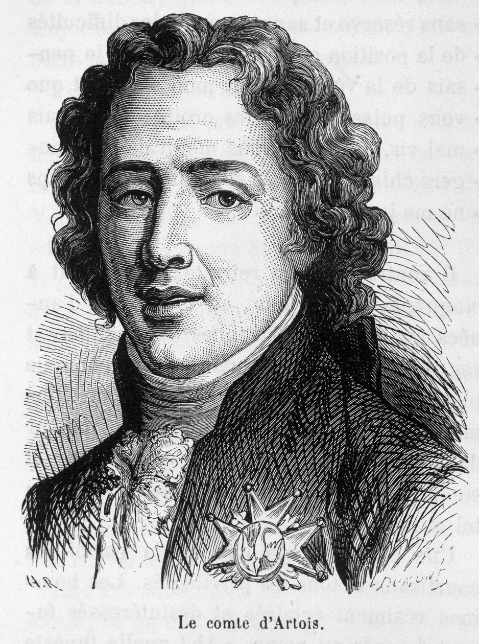 Hrabě z Artois – v „“Dějinách Francie““ od Henriho Martina od French School