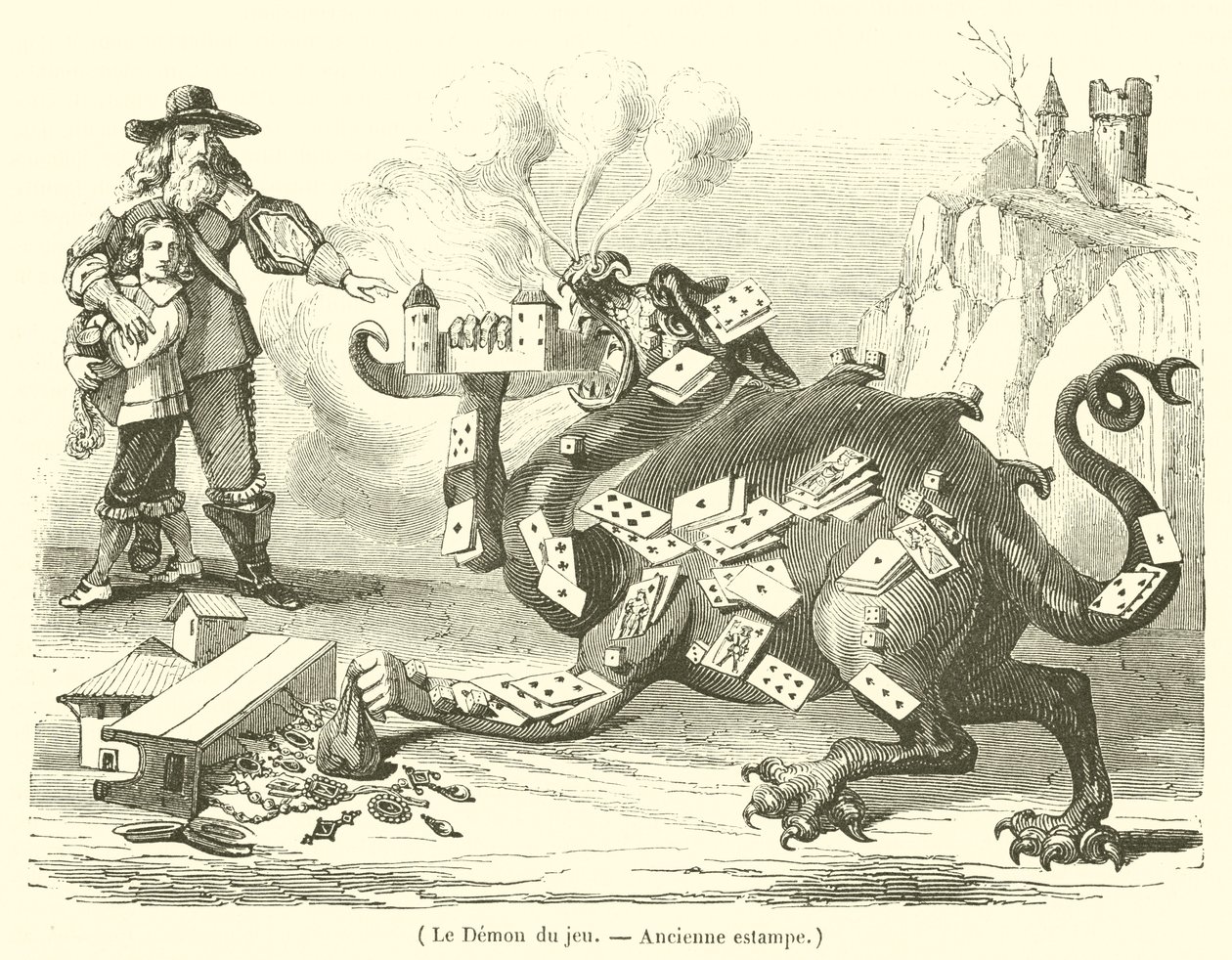 Le Demon du jeu (rytina) od French School