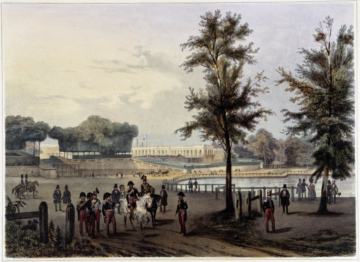 Le Grand Trianon à Versailles - v "Promenade dans Paris et ses environs", návrh Jacottet a Benoist, cca 1840 od French School