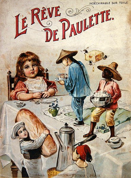 Le Reve de Paulette", cca 1900 (barevná litografie) od French School