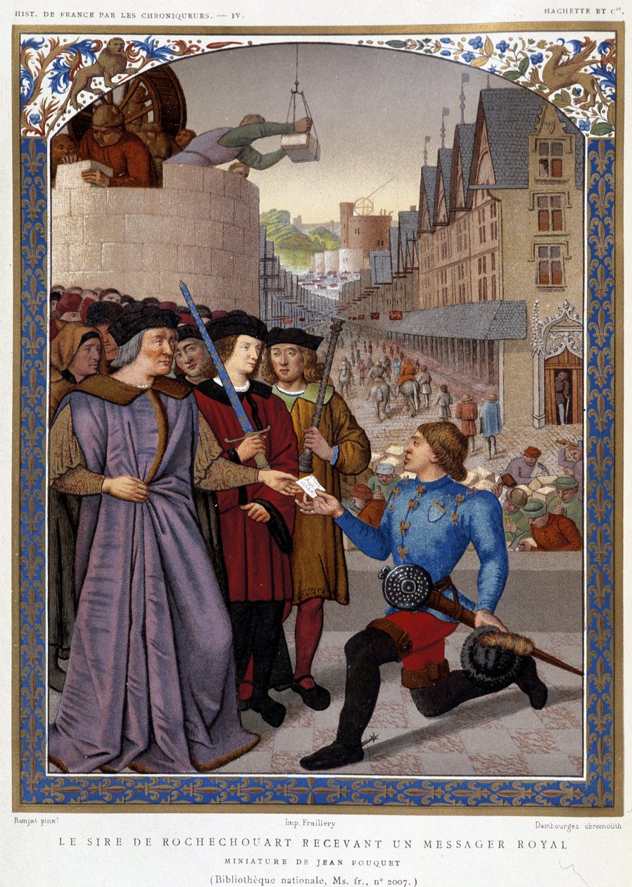 Rochechouartin herra vastaanottaa kuninkaallisen sanansaattajan. Fouquet