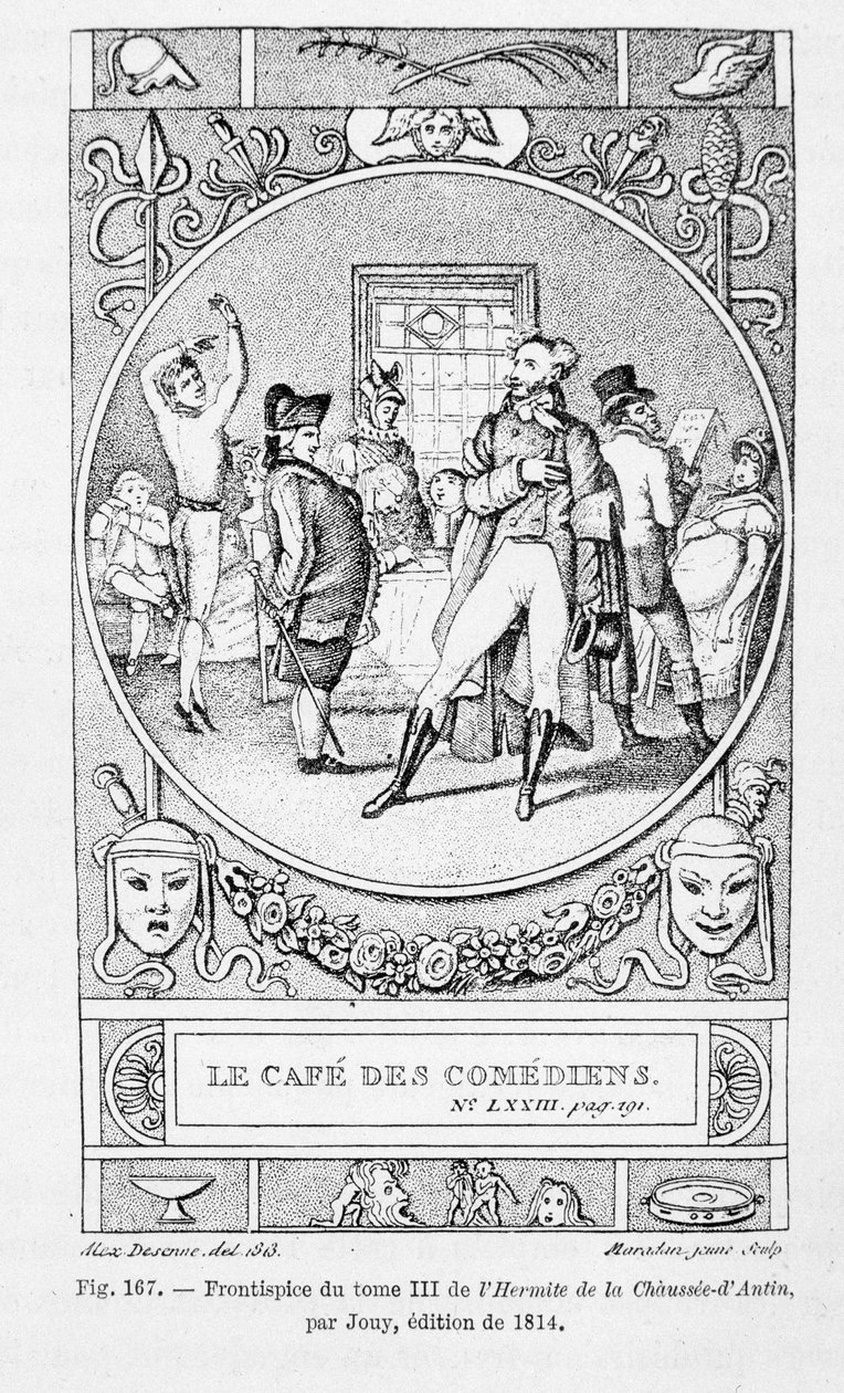 Le cafe des Comediens, frontispis III. dílu "L