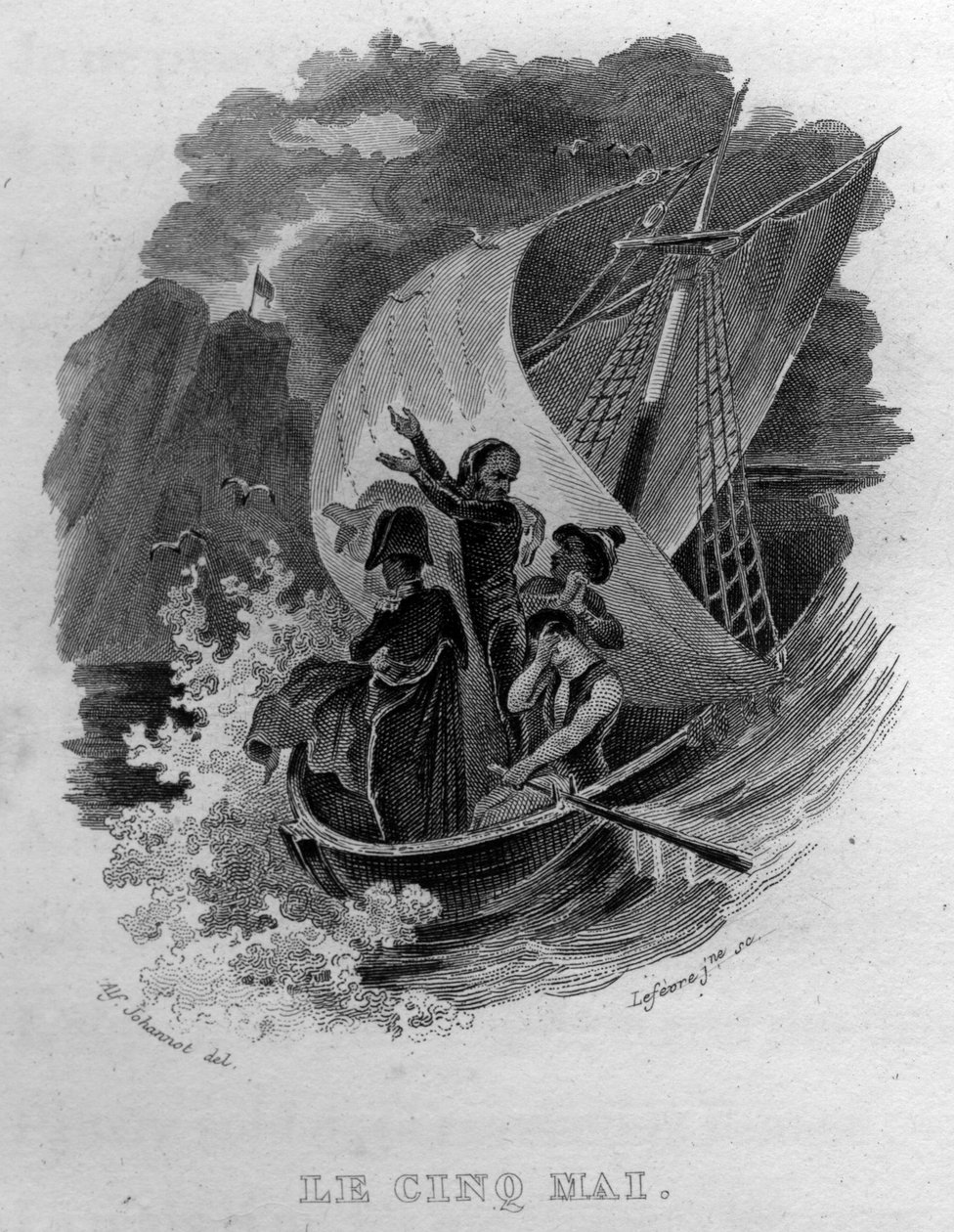 Pátý květnový Chanson de Beranger v „“Oeuvres Completes““ (1834) od Pierra Jeana de Berangera (1780-1857), francouzského básníka a skladatele. od French School