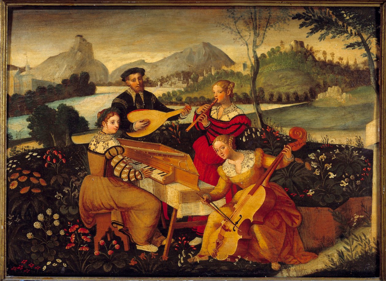 Country koncert Malba francouzské školy. Bourges, 16. století, Berry Museum od French School