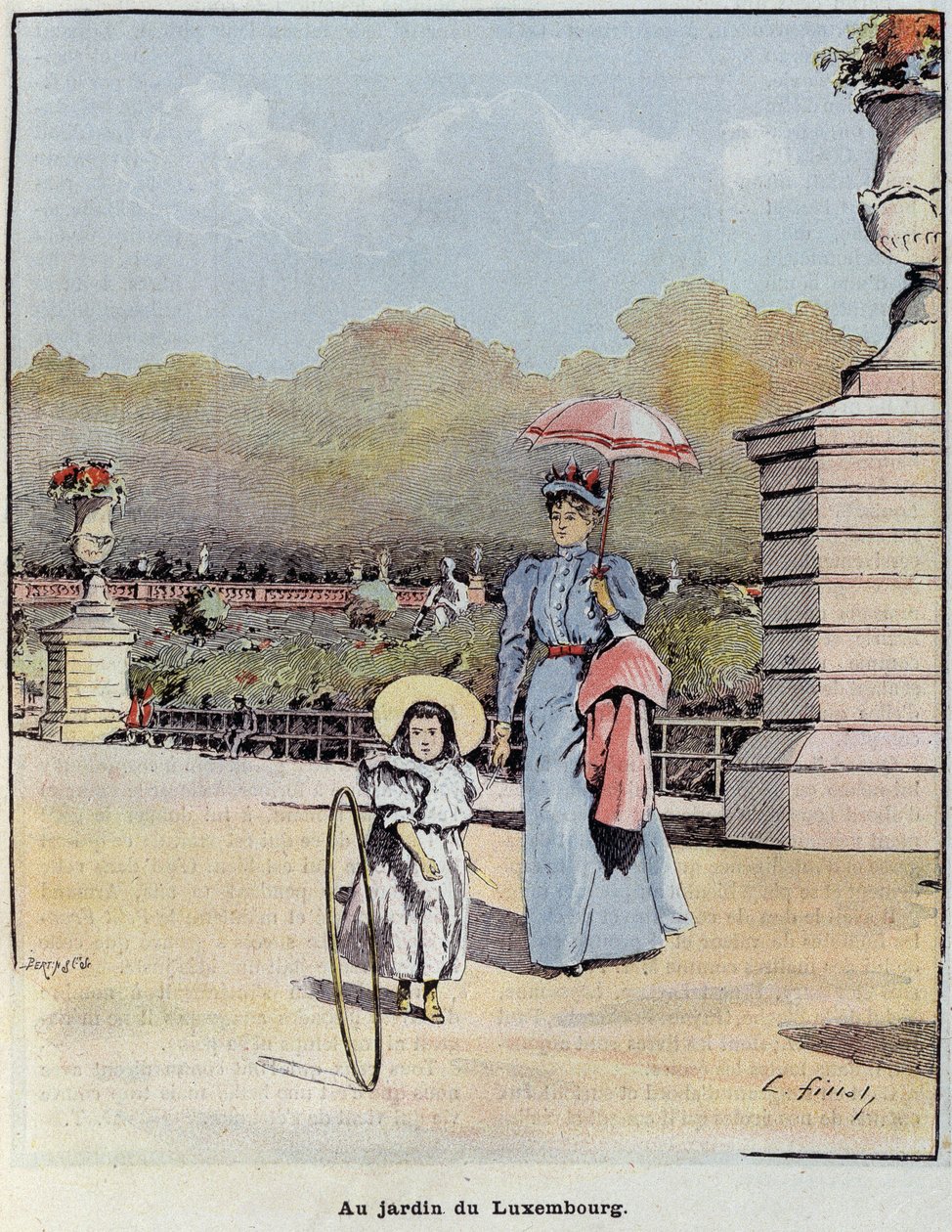 Le jardin du Luxembourg - v „Ilustrovaném malém Francouzovi“ z 21.7.1900. od French School