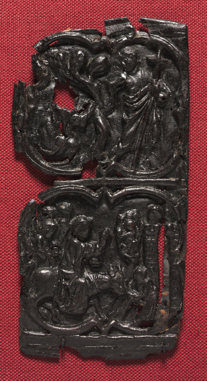 Kožený panel, cca 1350-1400 od French School